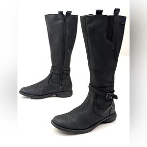 Merrell Tetra Strap Black Leather Waterproof Riding Boots, Women 7.5